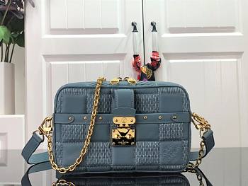 Louis Vuitton Trocadéro MM Damier S-lock Teal Blue M59116 22cm