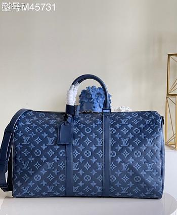 Louis Vuitton Keepall Bandoulière Navy Blue M45731 50cm