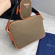 Prada Crossbody Bag Nylon Material Brown 2VH048 23cm - 3