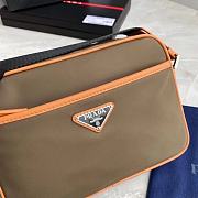 Prada Crossbody Bag Nylon Material Brown 2VH048 23cm - 4