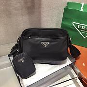 Prada Crossbody Bag Nylon Material Black 2VH048 23cm - 1