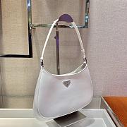 Prada Cleo brushed leather shoulder bag White 1BC499 26.5cm - 2