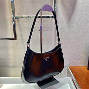 Prada Cleo brushed leather shoulder bag Black 1BC499 26.5cm - 2
