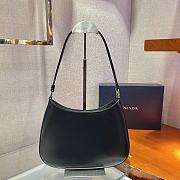 Prada Cleo brushed leather shoulder bag Black 1BC499 26.5cm - 4