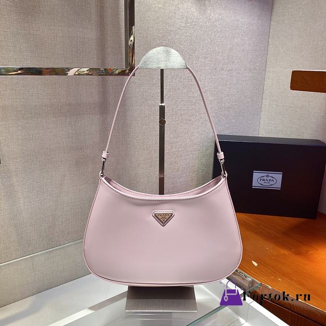 Prada Cleo brushed leather shoulder bag Pink 1BC499 26.5cm - 1