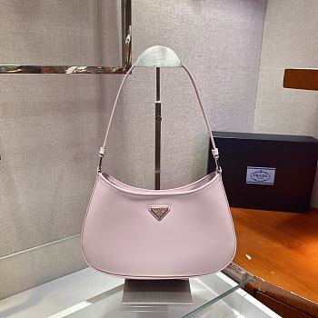 Prada Cleo brushed leather shoulder bag Pink 1BC499 26.5cm