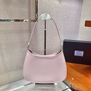 Prada Cleo brushed leather shoulder bag Pink 1BC499 26.5cm - 5
