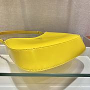 Prada Cleo brushed leather shoulder bag Yellow 1BC499 26.5cm - 4