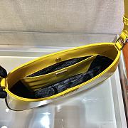 Prada Cleo brushed leather shoulder bag Yellow 1BC499 26.5cm - 6