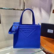 Prada Tote Bag Blue 1BG382 26cm - 6