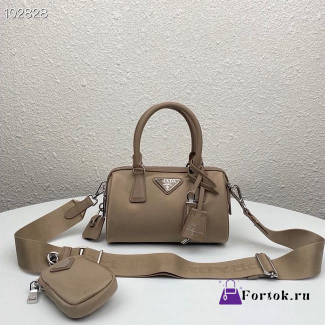 Prada hyper leaves top handle Tan 1BB846 20cm - 1
