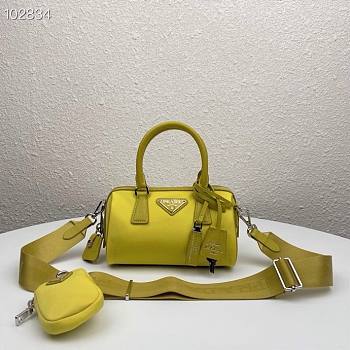 Prada hyper leaves top handle Yellow 1BB846 20cm