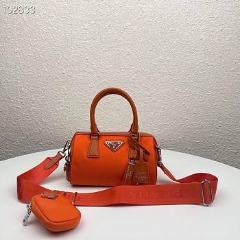 Prada hyper leaves top handle Orange 1BB846 20cm