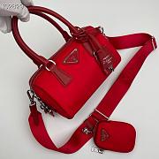 Prada hyper leaves top handle Red 1BB846 20cm - 6