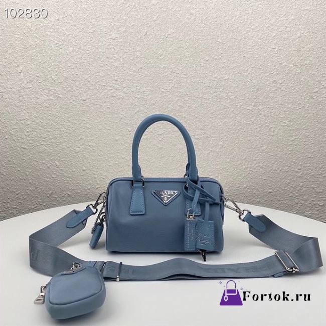 Prada hyper leaves top handle Blue 1BB846 20cm - 1