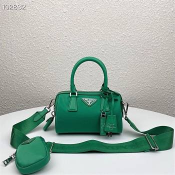 Prada hyper leaves top handle Green 1BB846 20cm