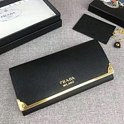 Prada Long Wallet Black 1MH132   - 4