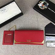 Prada Long Wallet Red 1MH132 - 1