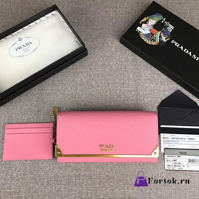 Prada Long Wallet Pink Fairy 1MH132 - 1