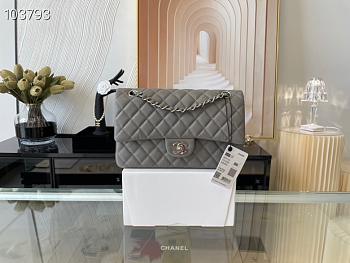 Chanel Lambskin & Silver-Tone Metal 0111207 25.5cm