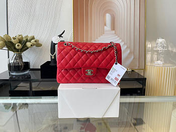 Chanel Lambskin & Silver-Tone Metal 0111212 25.5cm