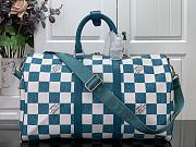 Louis Vuitton Keepall Bandoulière in Teal Blue N80404 45cm - 3