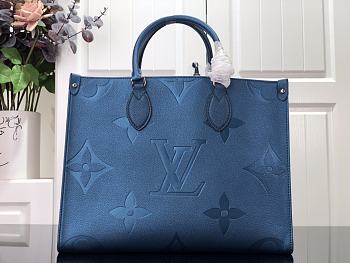 Louis Vuitton Onthego Empreinte Leather Navy Blue M45495 34cm