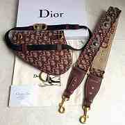 Dior Burgundy Oblique Shoulder Strap - 5