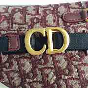 Dior Burgundy Oblique Shoulder Strap - 3