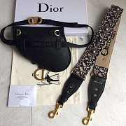 Dior Oblique Black Shoulder Strap - 3