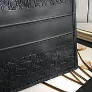 Dior book tote embossed leather black 36cm - 3