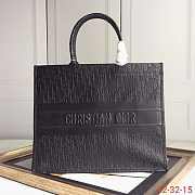 Dior book tote embossed leather black M1286 41.5cm - 1