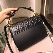 Fendi  Medium Flip Classic FF Embossed Handbag Black 1380008 25cm - 4