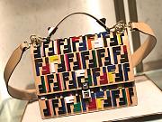 Fendi Medium Flip Classic FF Embossed Handbag Multicolor 1380008 25cm - 4