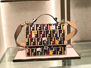 Fendi Medium Flip Classic FF Embossed Handbag Multicolor 1380008 25cm - 1