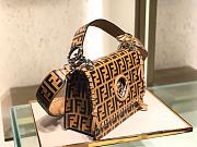 Fendi Medium Flip Classic FF Embossed Handbag Brown 1380008 25cm - 5