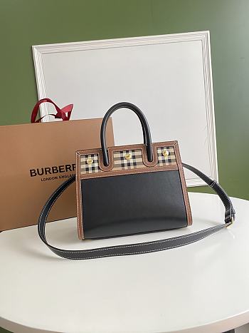 Burberry Title Vintage Black Check Small Tote Bag 26cm