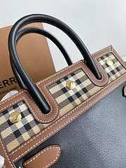 Burberry Title Vintage Black Check Small Tote Bag 26cm - 2