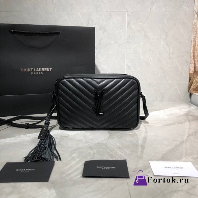 YSL LouLou Camera Bag Full Black 520534 23cm - 1