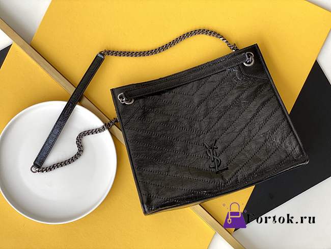 YSL Niki Shopping Bag Black 33cm - 1