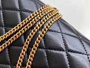 YSL Victorire Sheepskin Baby Clutch Black 657361 28.5cm - 3