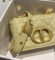 Dior caro CD buckle chain bag beige 14cm - 3
