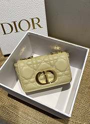 Dior caro CD buckle chain bag beige 14cm - 5
