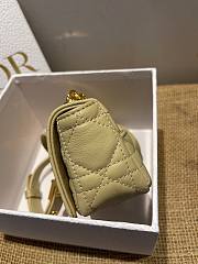 Dior caro CD buckle chain bag beige 14cm - 6