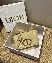 Dior caro CD buckle chain bag beige 14cm - 1