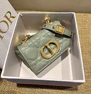 Dior caro CD buckle chain bag gray 14cm - 1