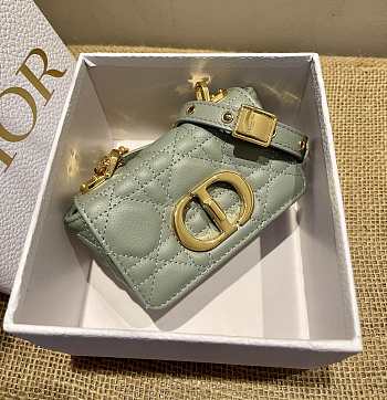 Dior caro CD buckle chain bag gray 14cm