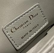 Dior caro CD buckle chain bag gray 14cm - 2