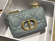 Dior caro CD buckle chain bag blue pastel 14cm - 2