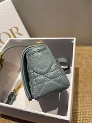 Dior caro CD buckle chain bag blue pastel 14cm - 3